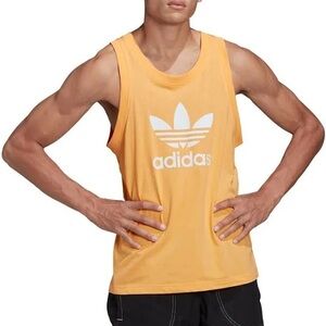 Adidas Orange Tank Top with Trefoil Logo